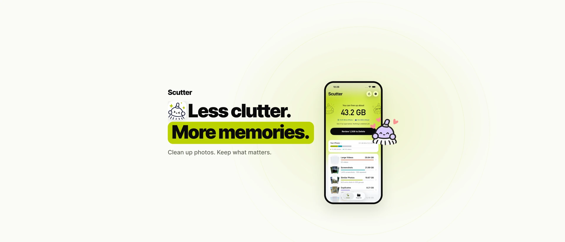 Scutter Photo Clean & Organize product page header