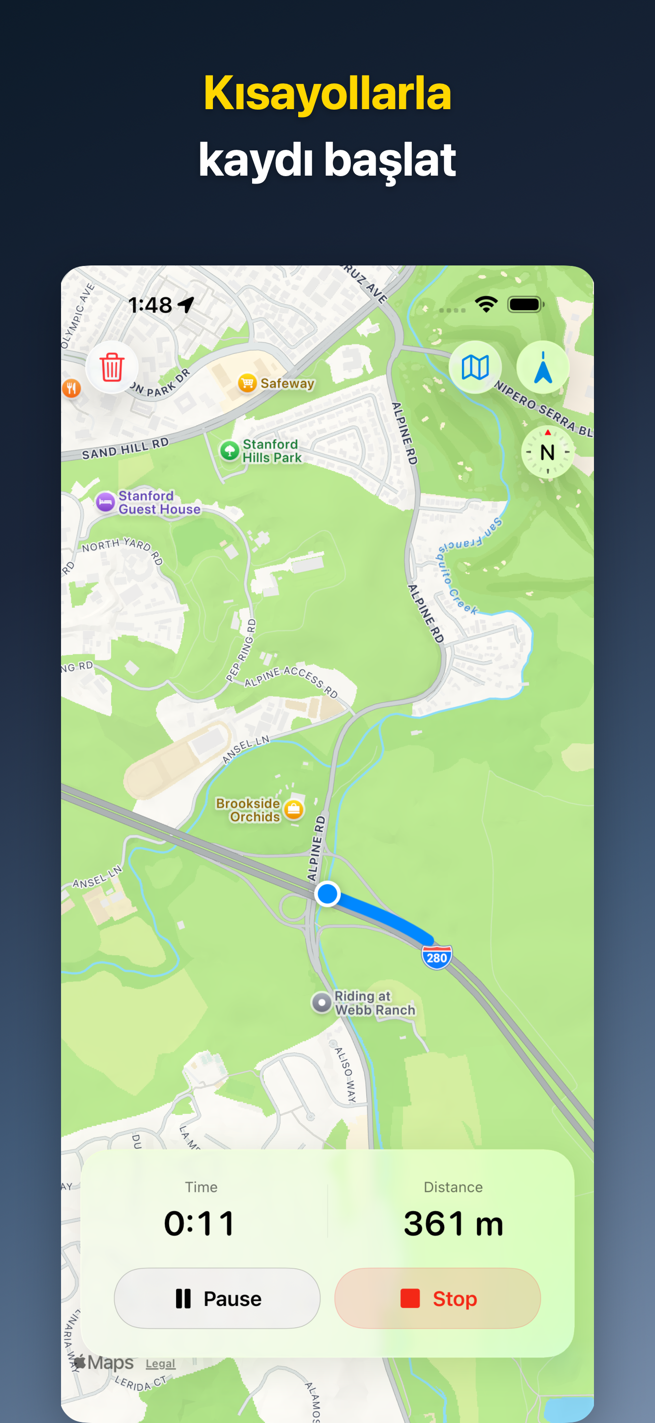 DriveTracker - Driving Log iOS screenshot 1 showing app interface