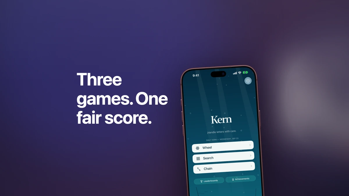 Kern Word Puzzles App Store product page header