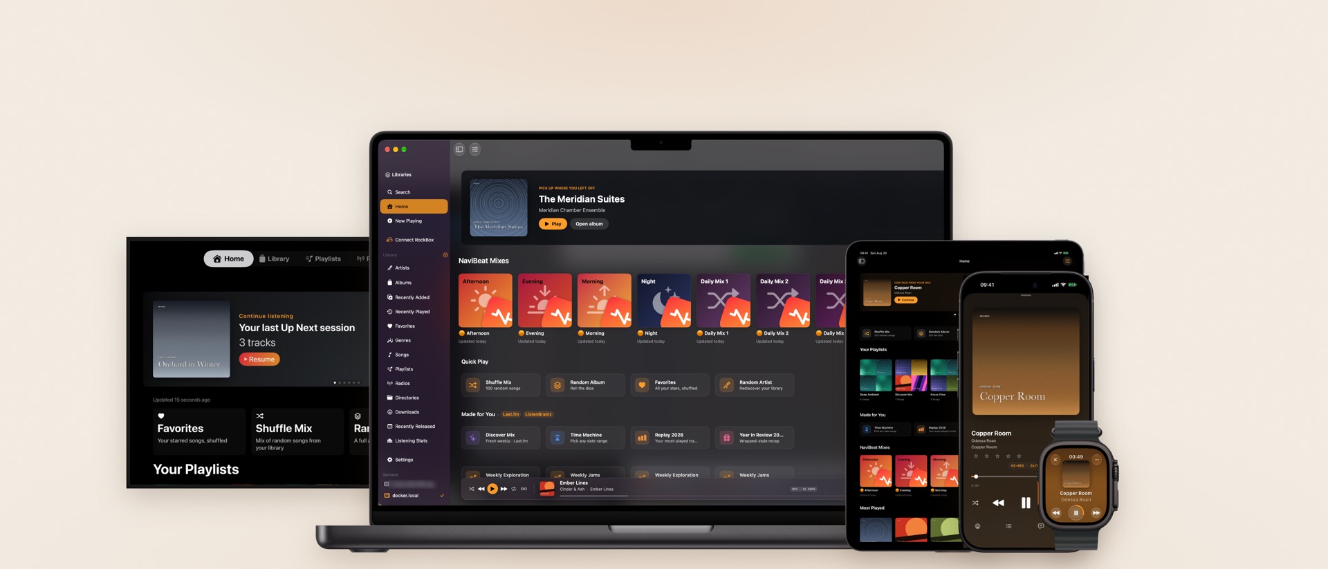NaviBeat product page header