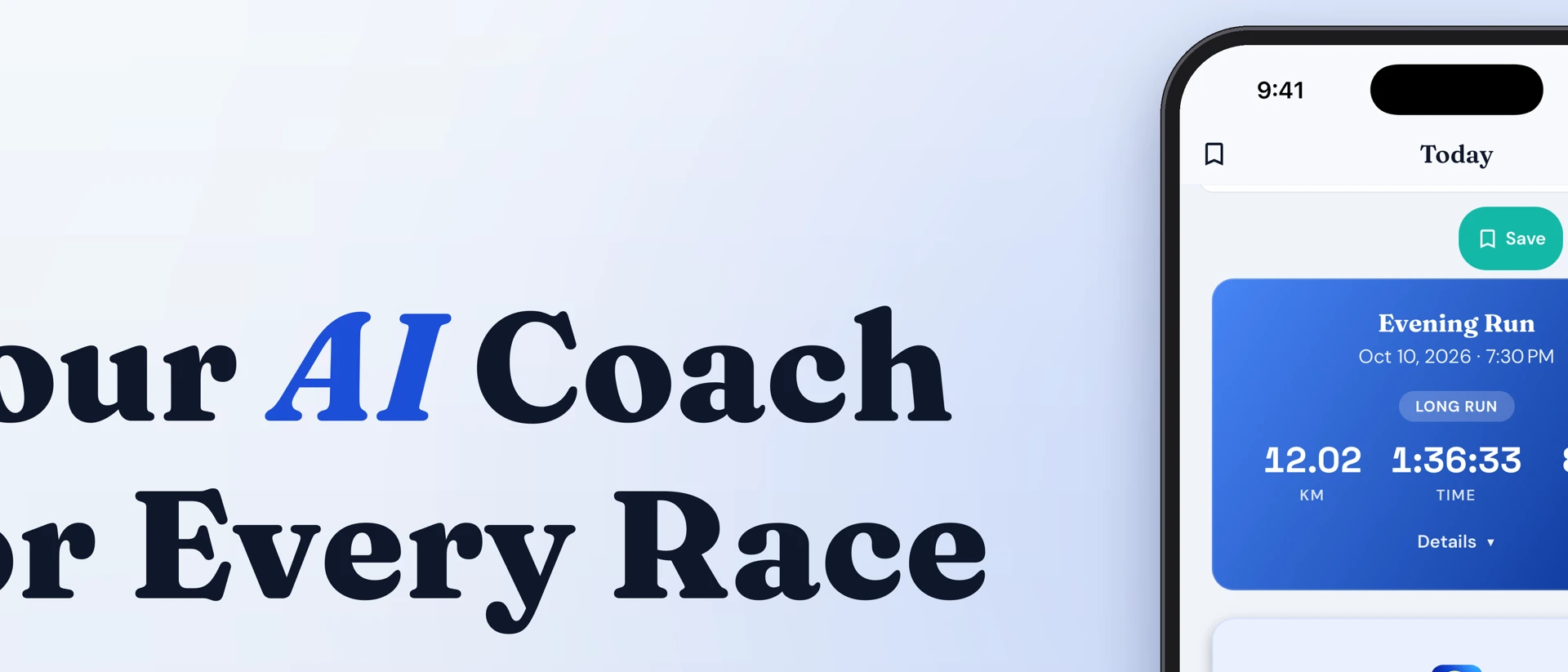 Running Genie: AI Run Coach product page header
