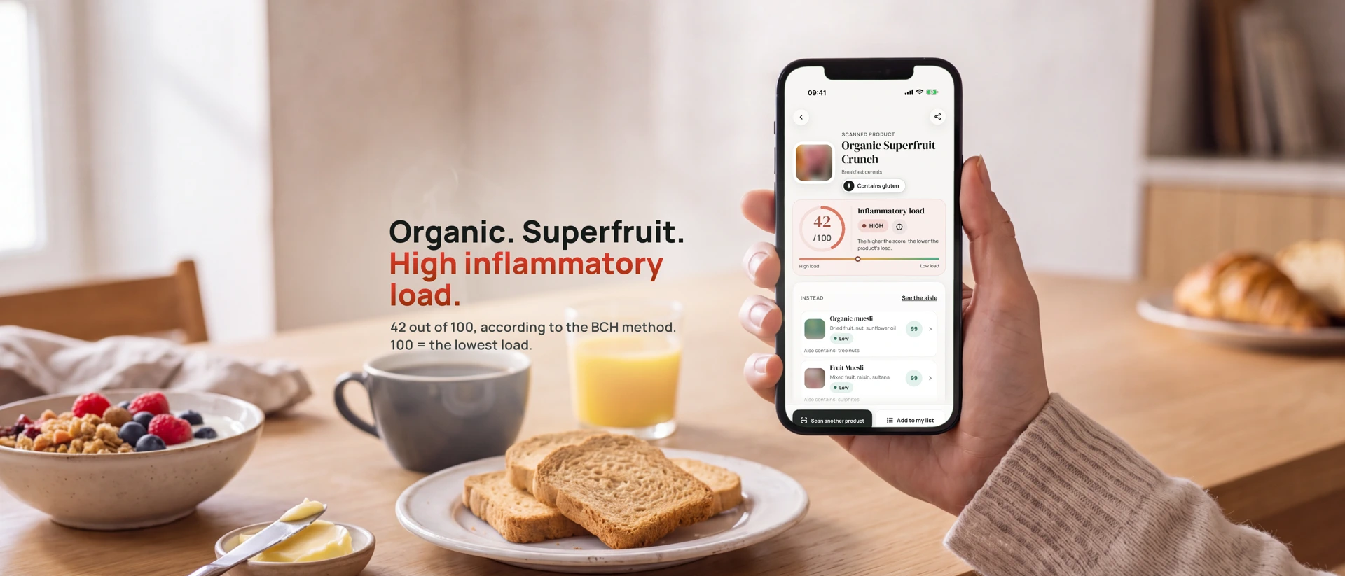 BCH Scan: Food Inflammation product page header