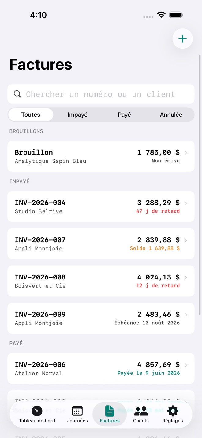 DayRate : Taux journalier capture d’écran 4