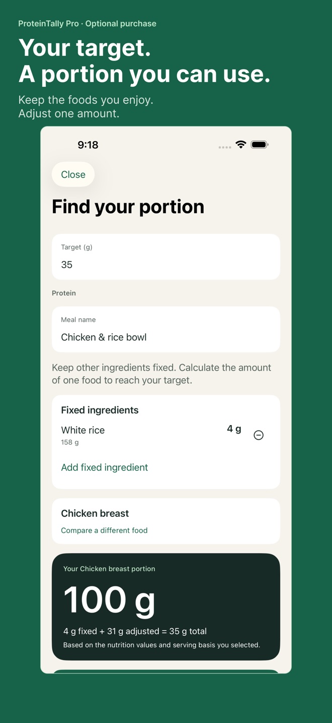ProteinTally: Protein Tracker screenshot 1
