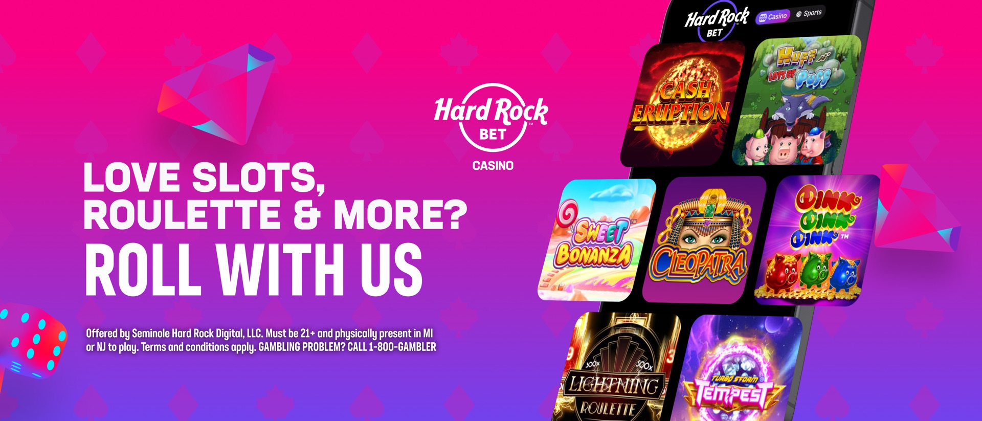 Hard Rock Bet Casino product page header