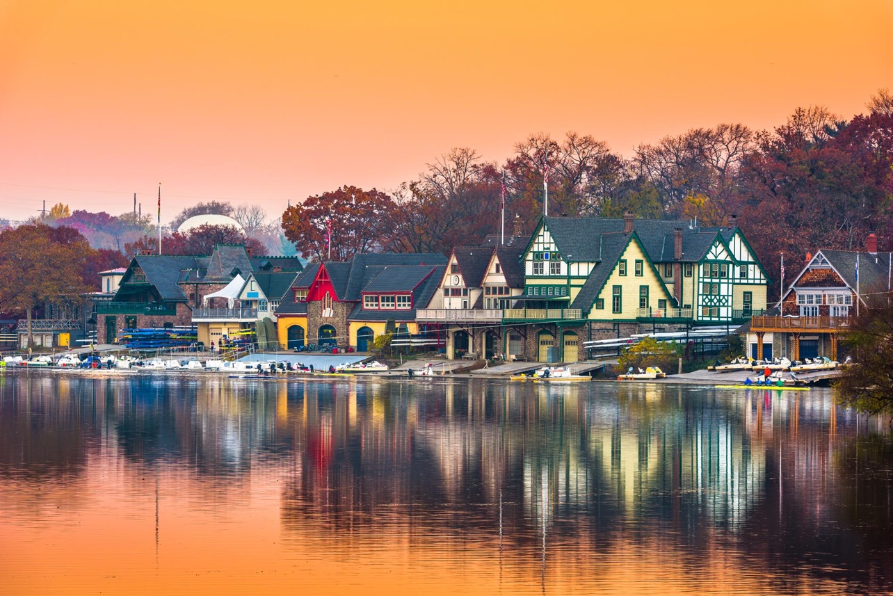 Buy Boathouse Row Philadelphia Schuylkill River Nighttime Long