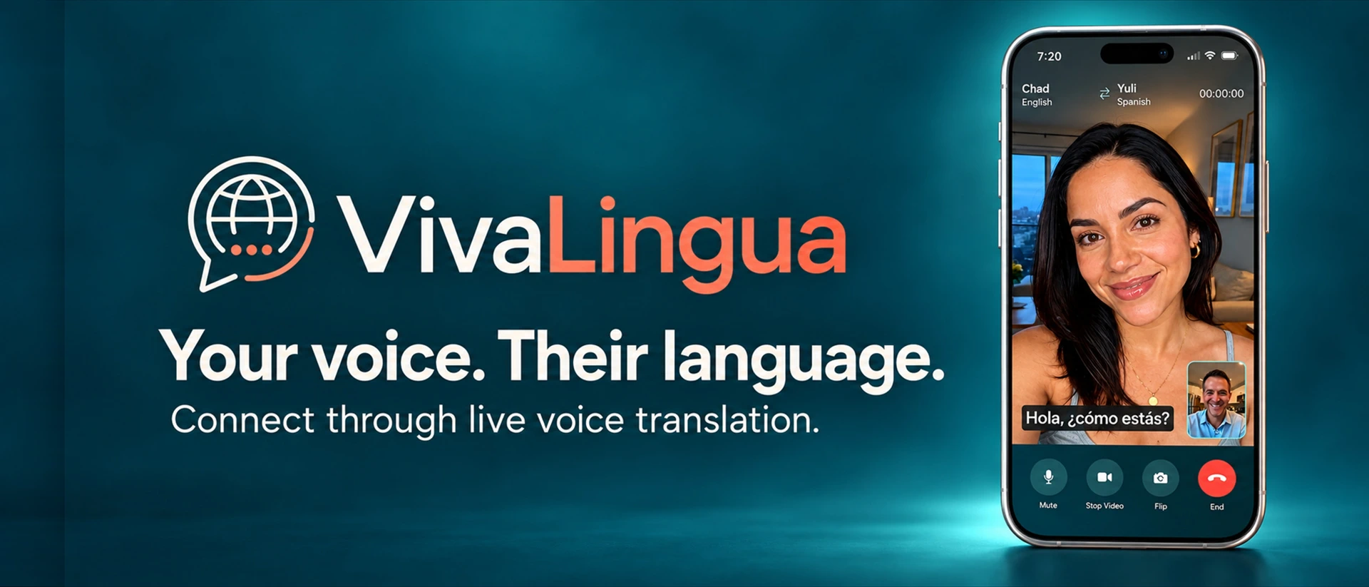 VivaLingua: Call Translator product page header