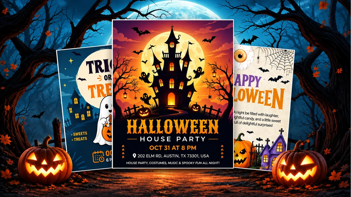 Poster Maker, Flyer Maker search result, In-app event: Spooky Designs Have Arrived