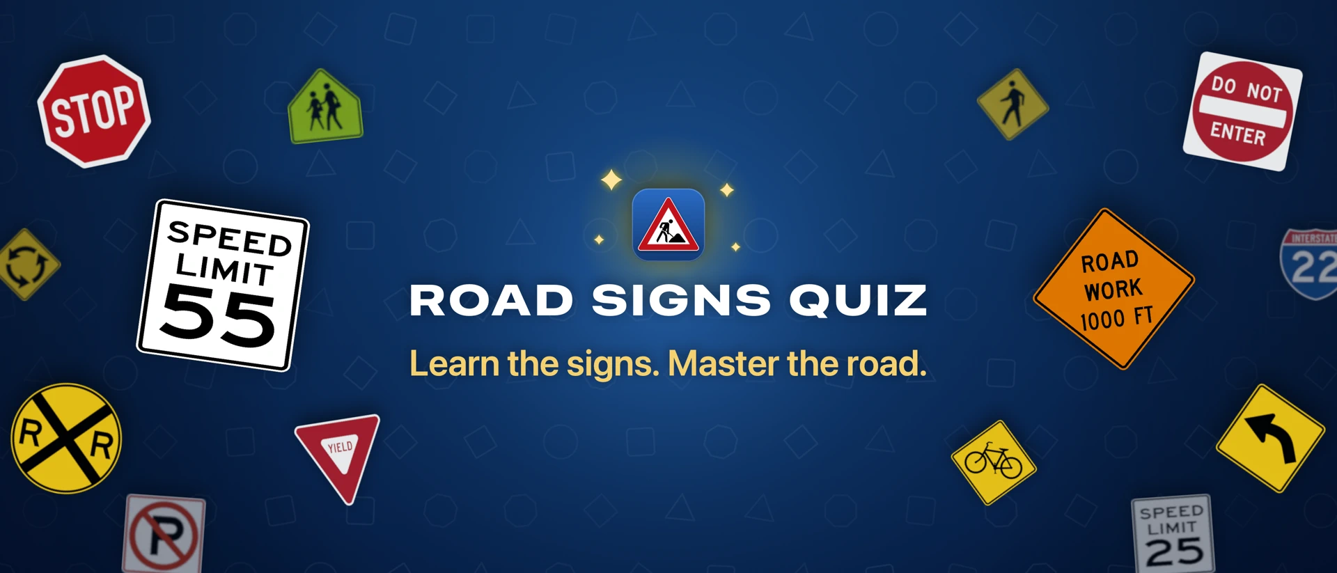 Road Signs Quiz: Driving Test product page header