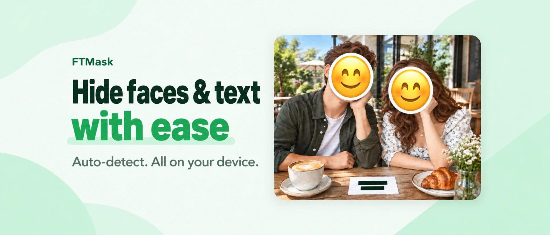 FTMask - Face & Text Redaction App Store product page header