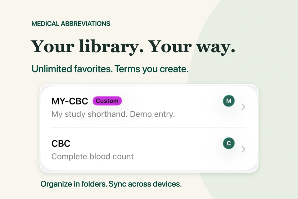 Medical Abbreviations: Quick App Store search result