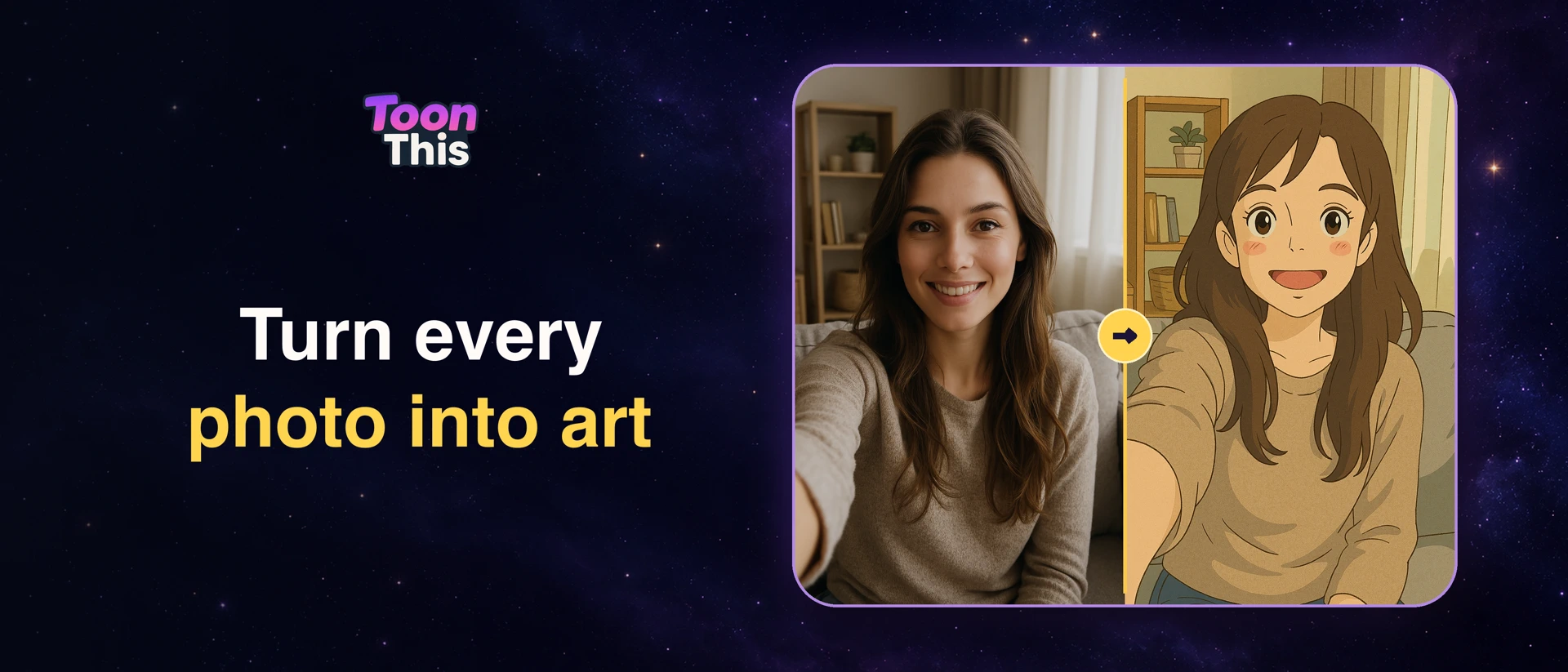 Cartoon yourself: ToonThis AI product page header