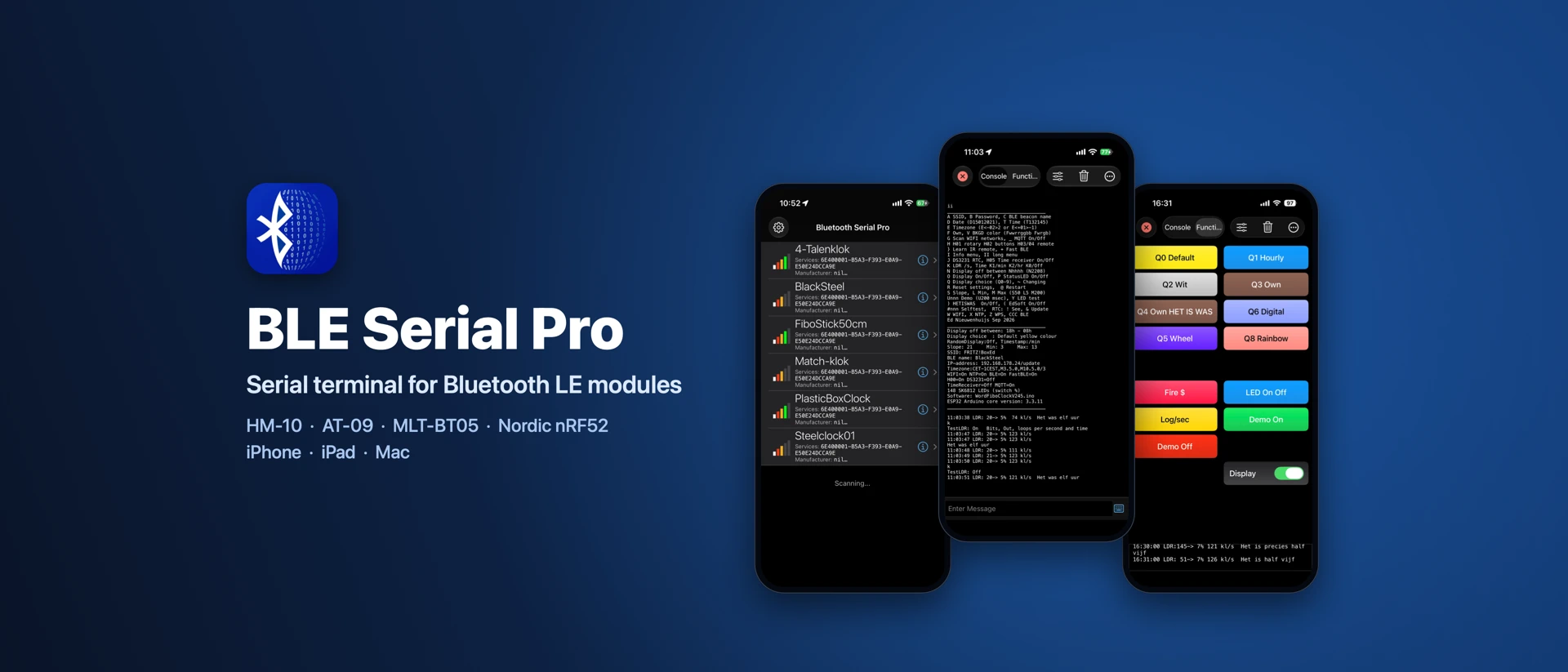 BLE Serial Pro product page header