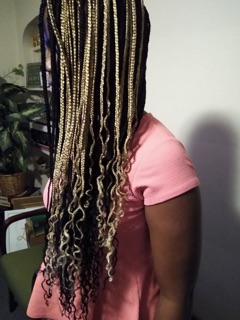 Blessing professional African hair braiding
