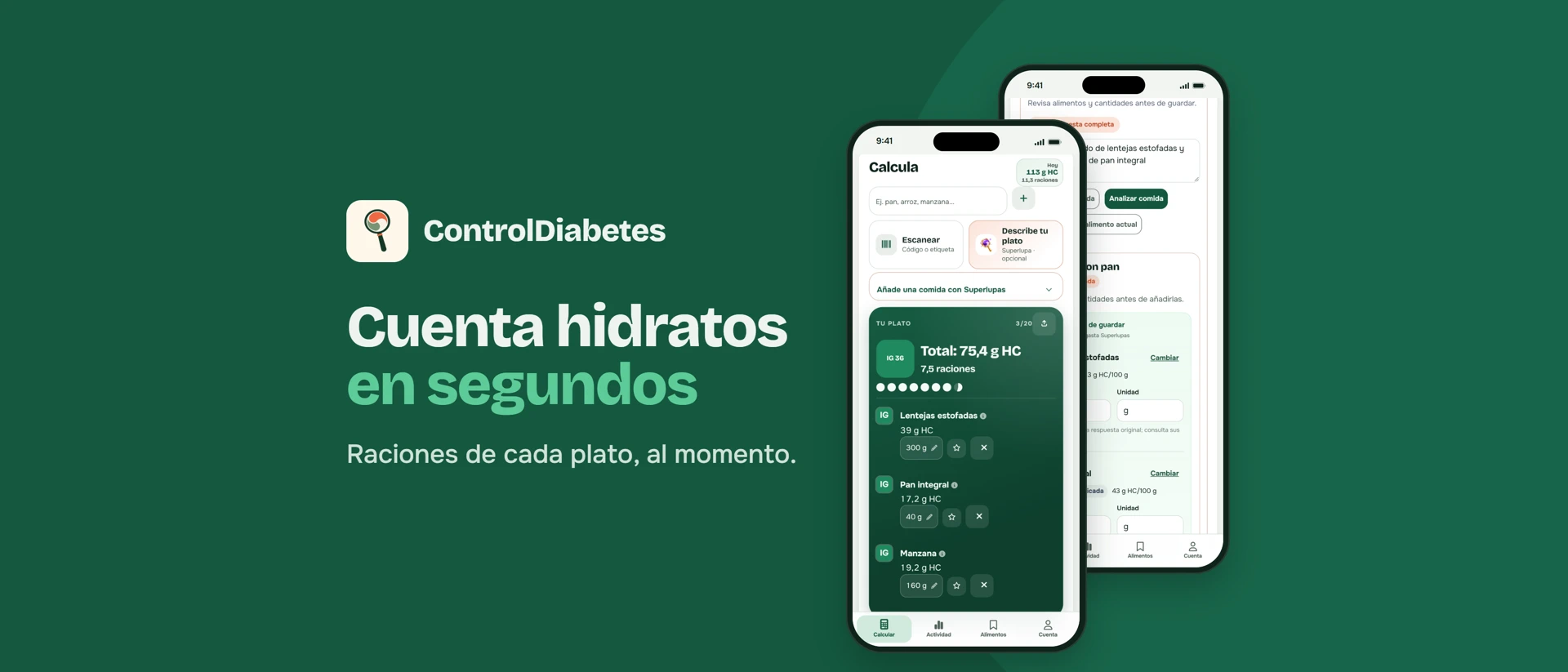 ControlDiabetes: Carbohidratos product page header