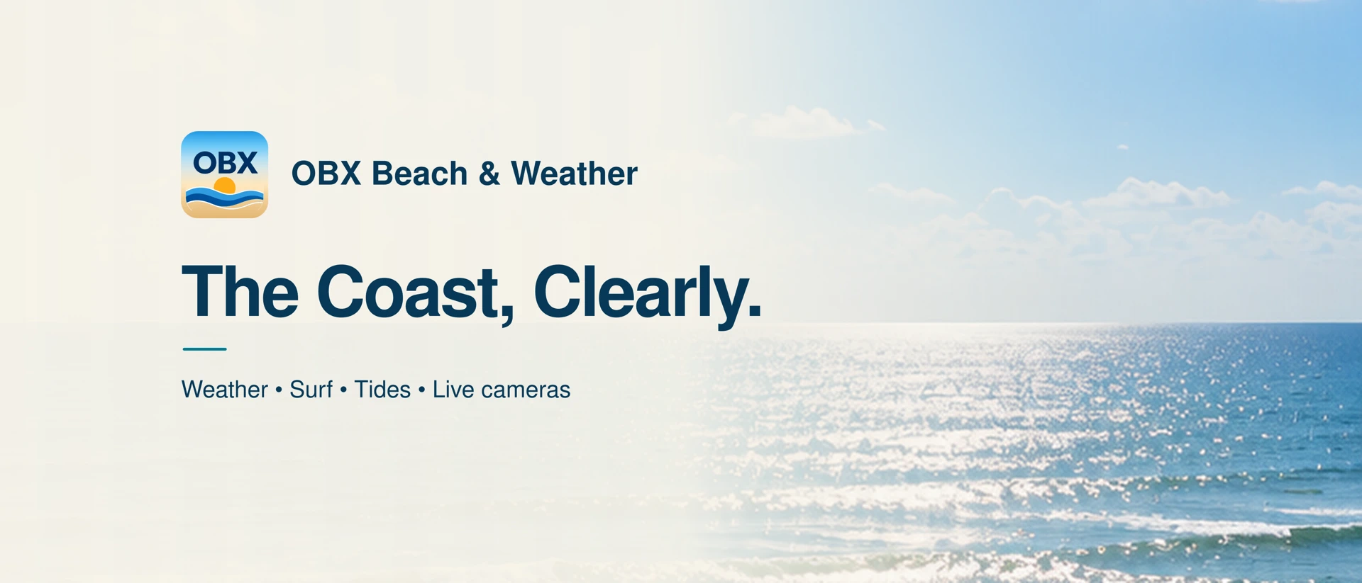 OBX Beach & Weather product page header