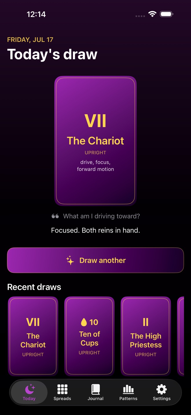 ArcanaLog: Tarot Journal capture d’écran 1
