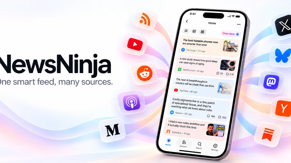 NewsNinja: feeds dashboard App Store product page header