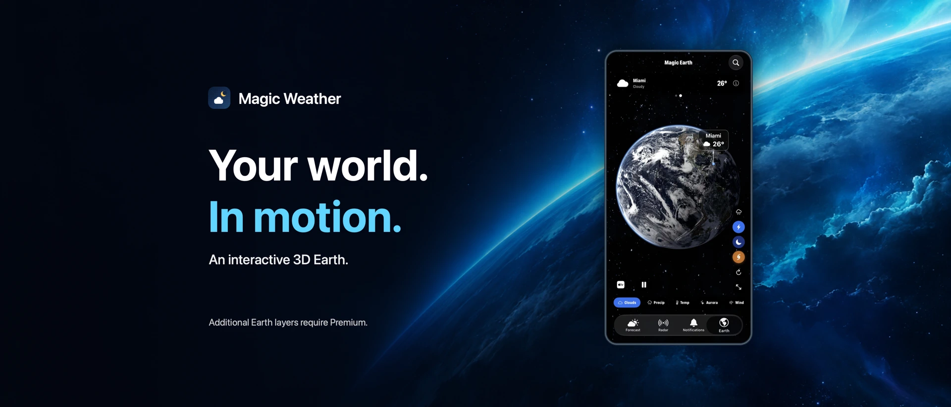 Magic Weather - Earth Live product page header
