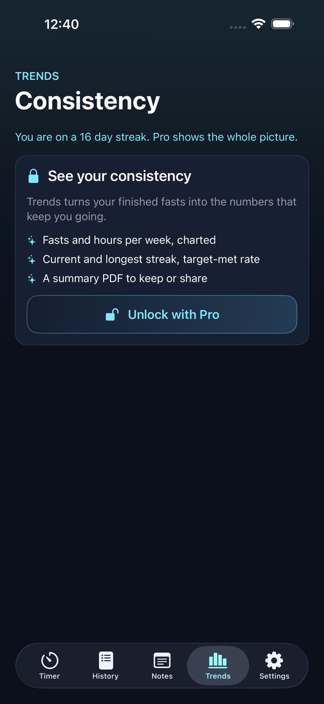 FastWindow: Fasting Log capture d’écran 4