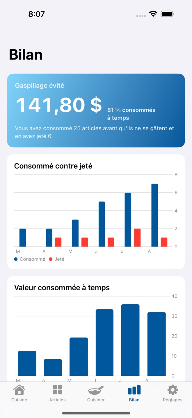 FrostList : frigo congélateur capture d’écran 3