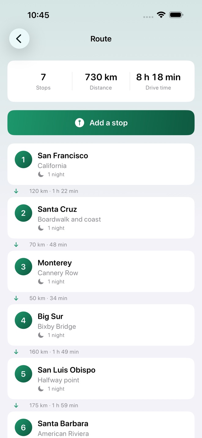 RoamPlan: Road Trip Planner screenshot 2
