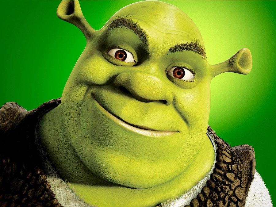 Shrek: Amor, você foi pro pântano hoje? Fiona: Não. Shrek: E esse