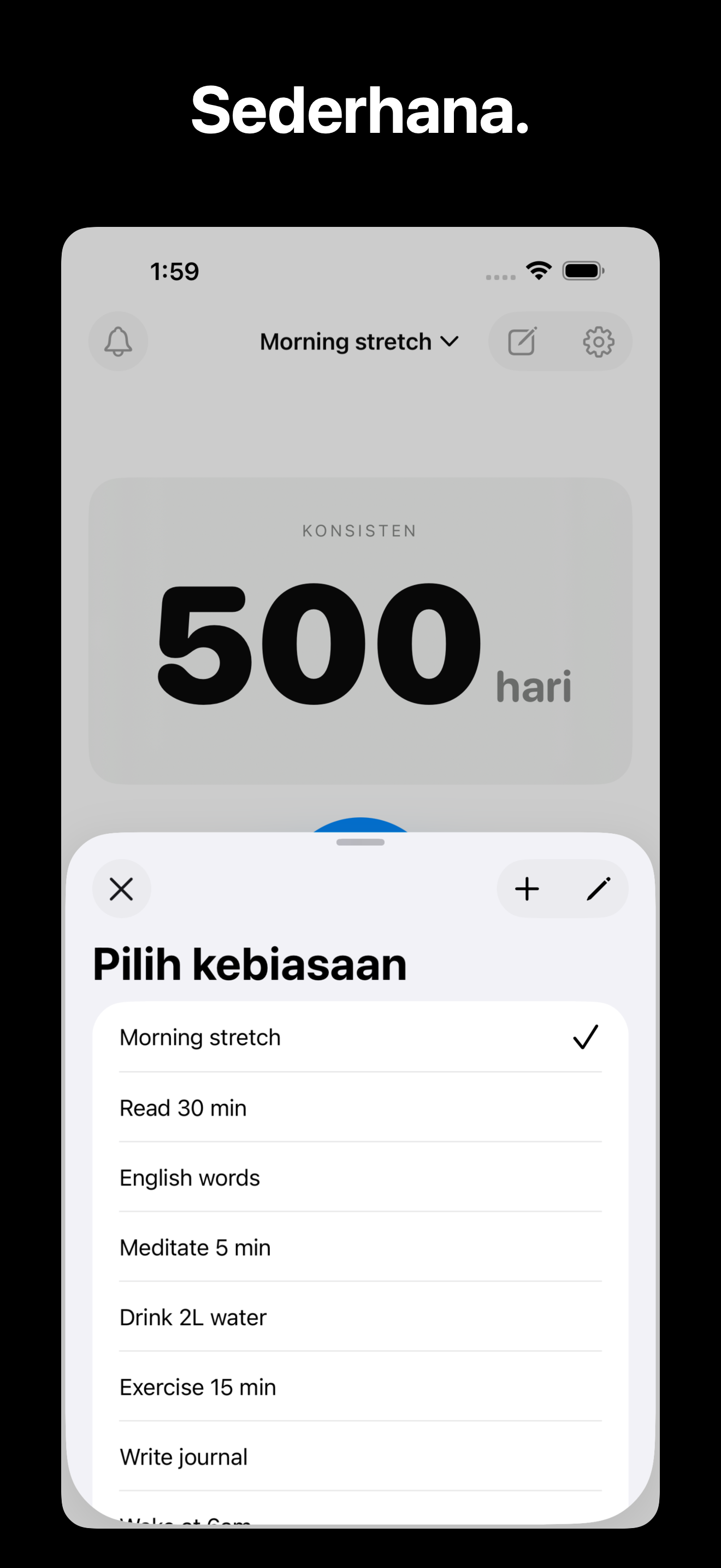 KeepGoing - Habit Tracker iOS screenshot 5 showing app interface
