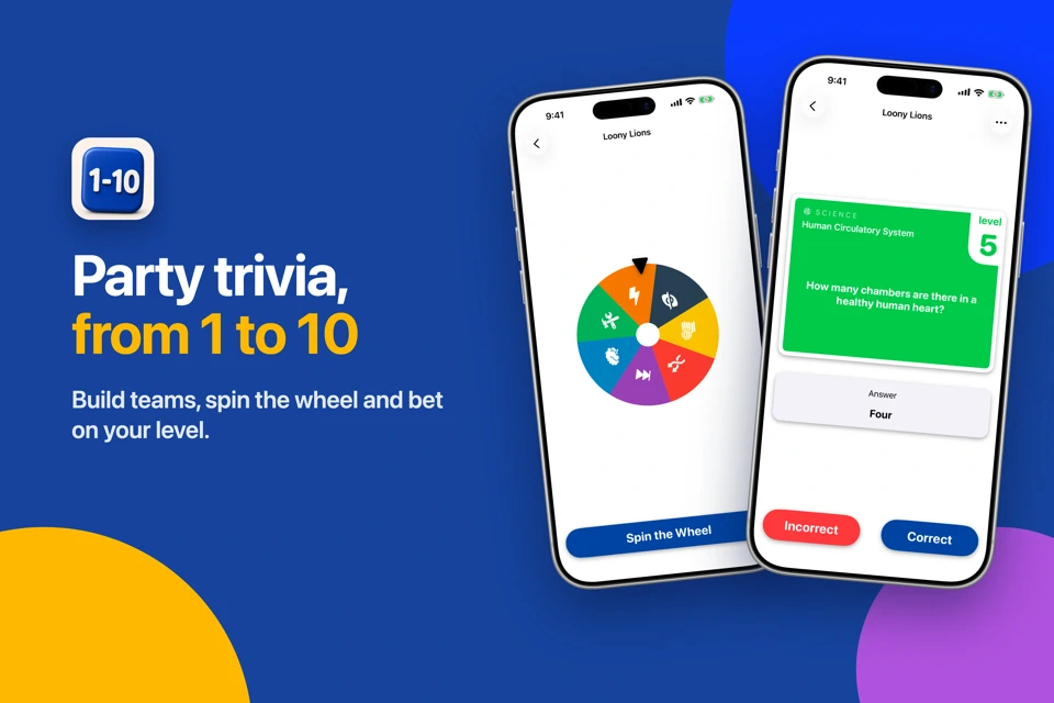 From 1 to 10: Trivia Game App Store search result