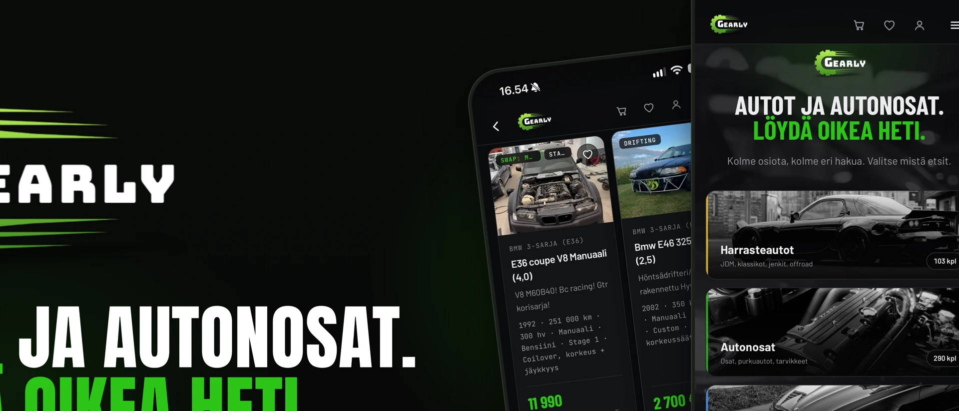 Gearly product page header