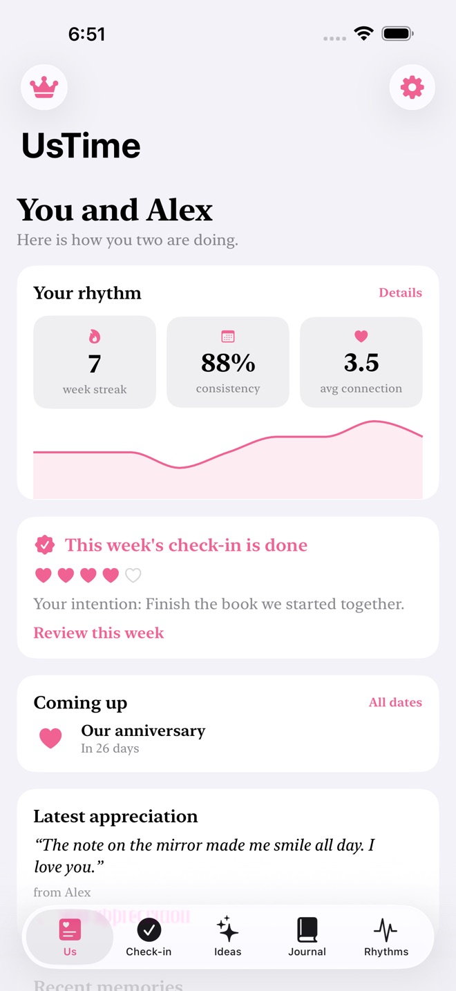 UsTime: Couple Check-ins capture d’écran 1