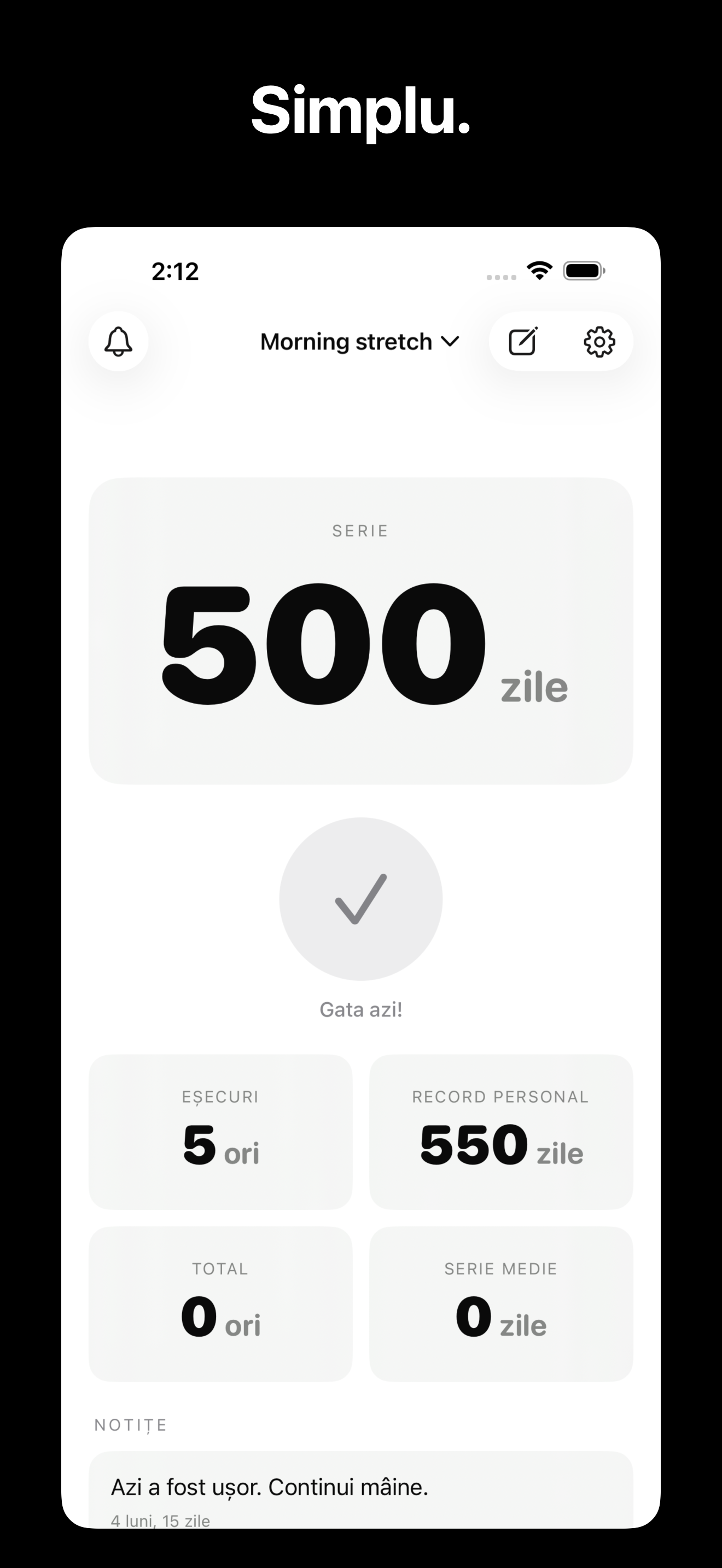 KeepGoing - Habit Tracker iOS screenshot 2 showing app interface