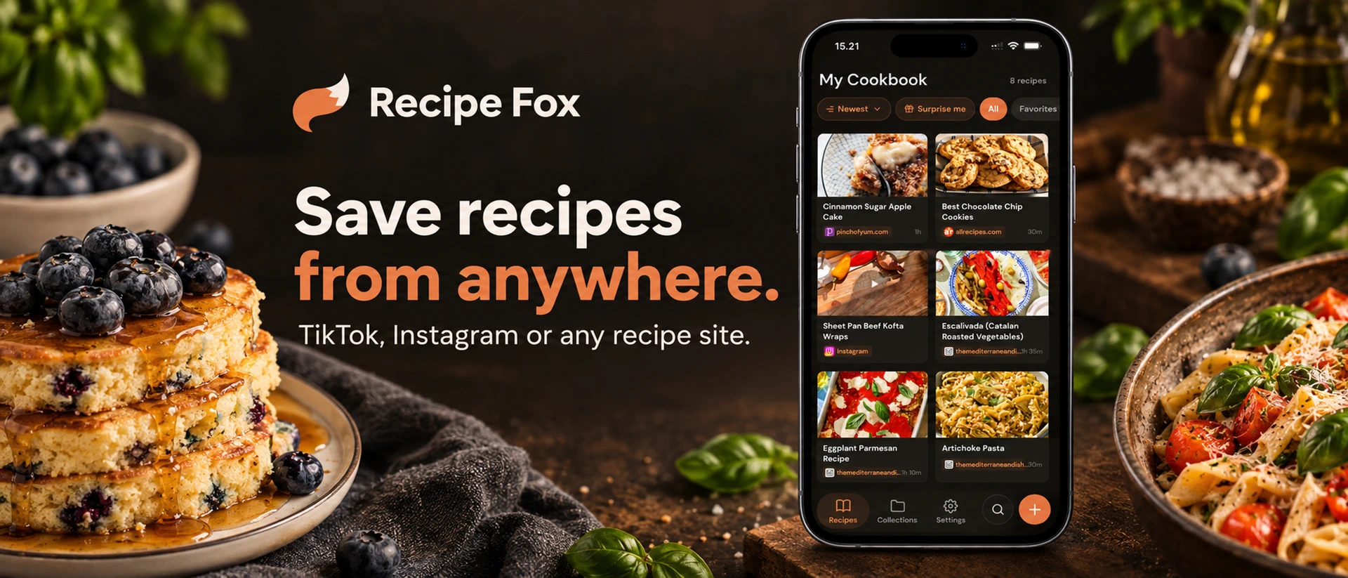 Recipe Fox: Import, Save, Cook product page header
