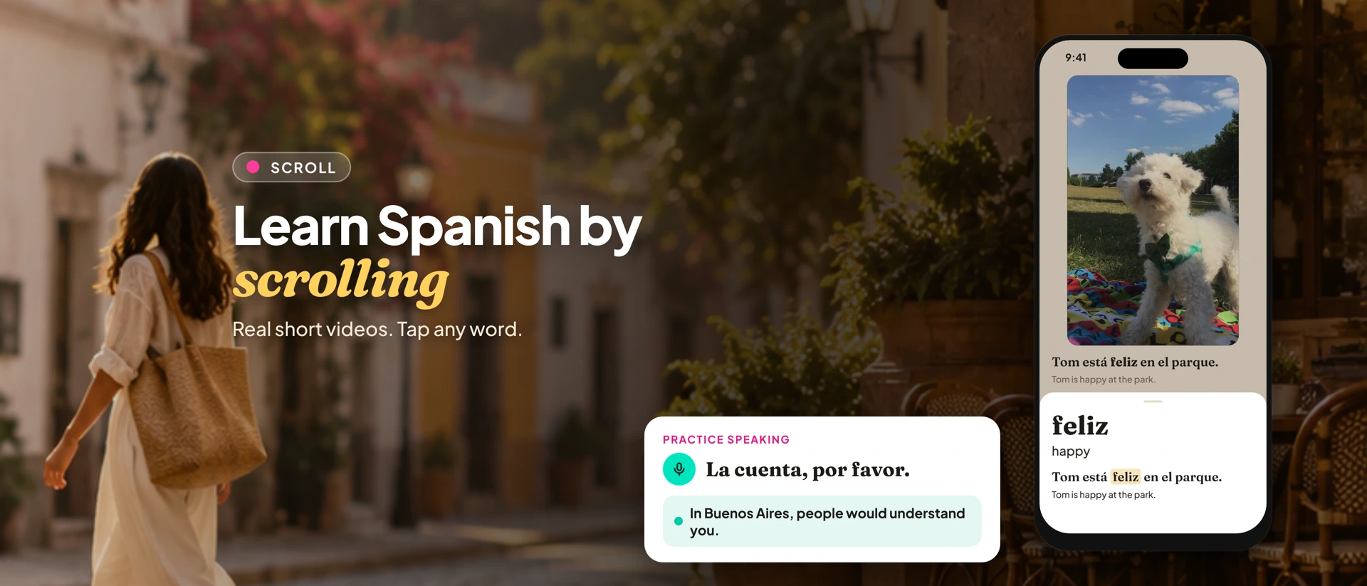 Carpi: Speak & learn Spanish product page header