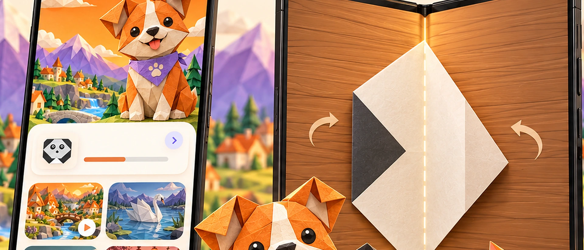 Foldgami: Origami product page header