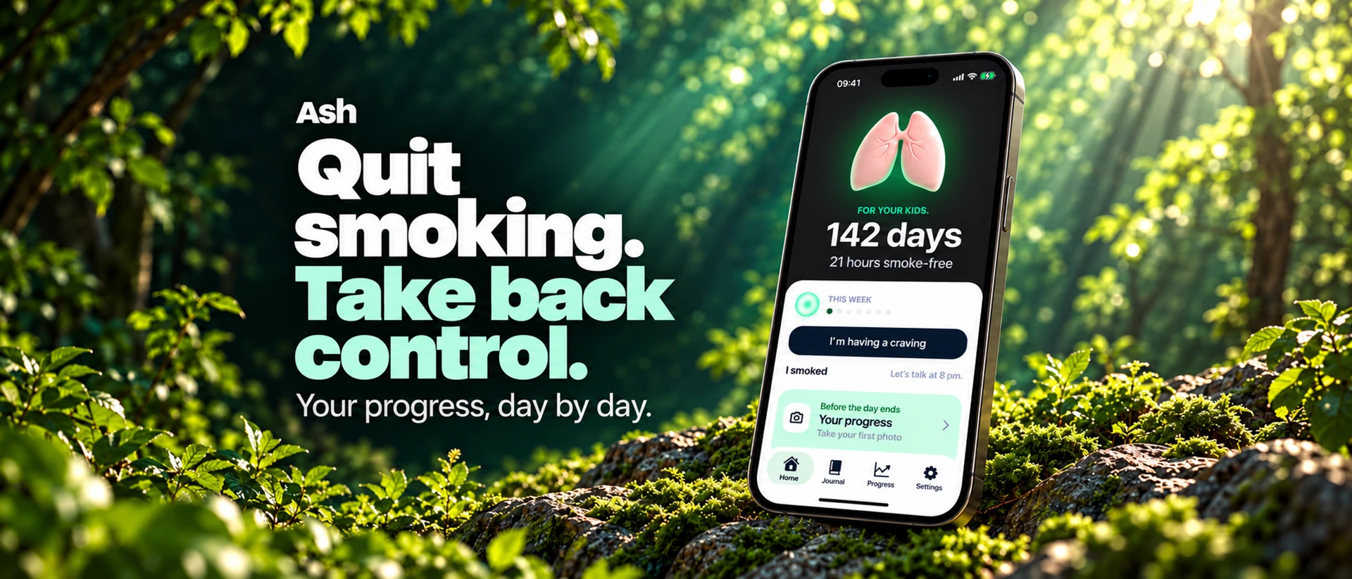 Ash: Quit Smoking For Good product page header