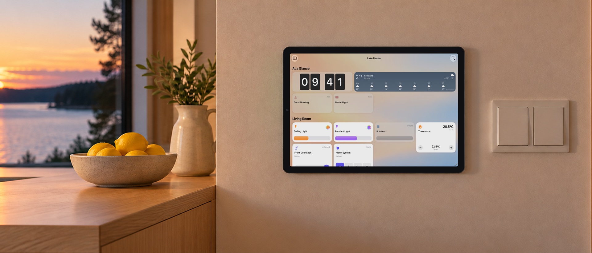 Controller for HomeKit product page header