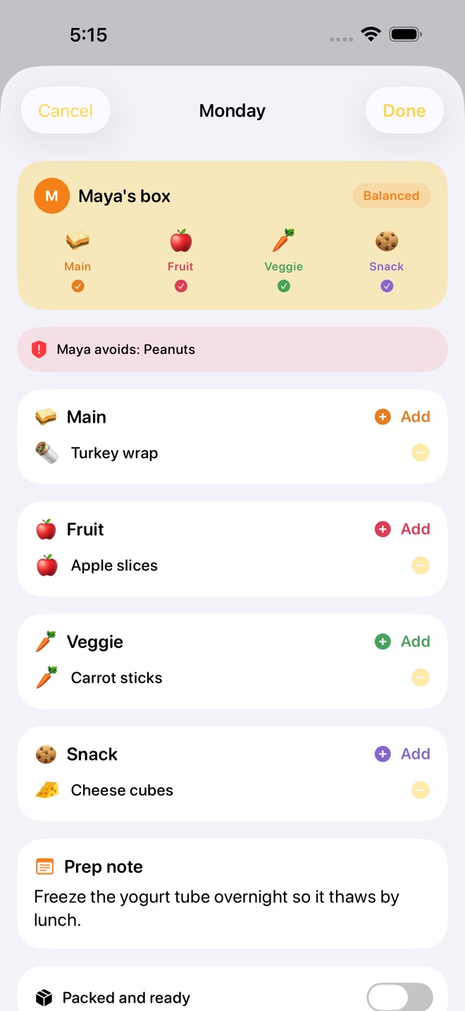 LunchboxPlan: School Lunch capture d’écran 2