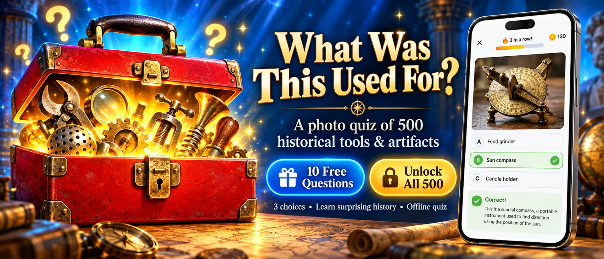Mystery Toolbox: History Quiz product page header