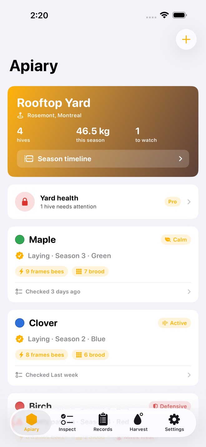 HiveLedger : Apiculture capture d’écran 1