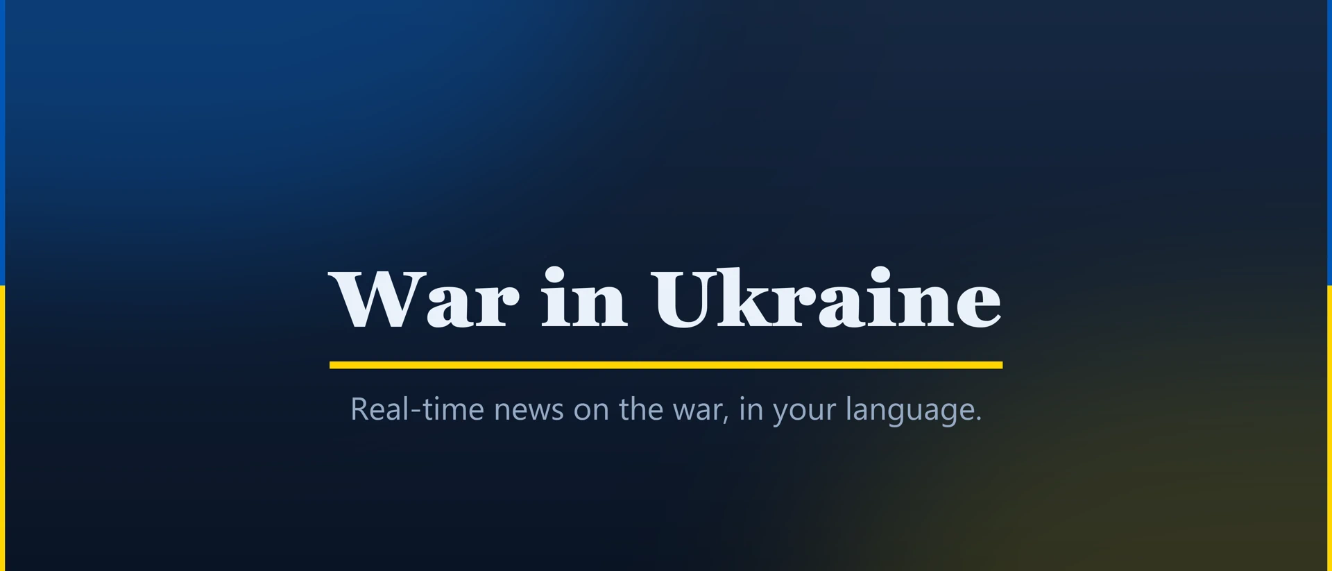 War In Ukraine product page header