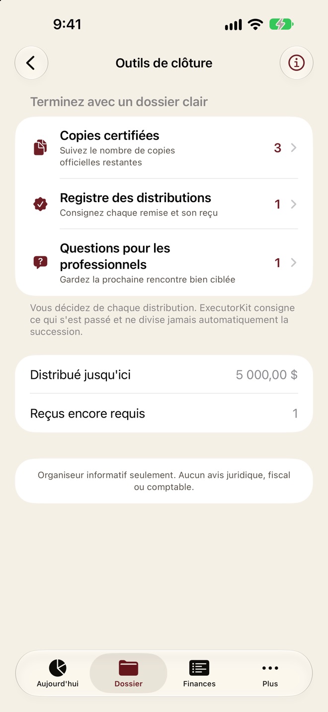 ExecutorKit : succession capture d’écran 10