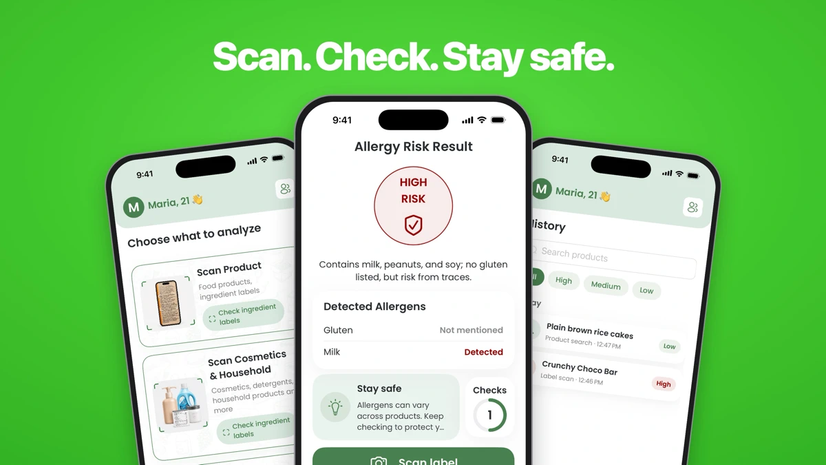 Allergy Scanner: Food Checker App Store product page header