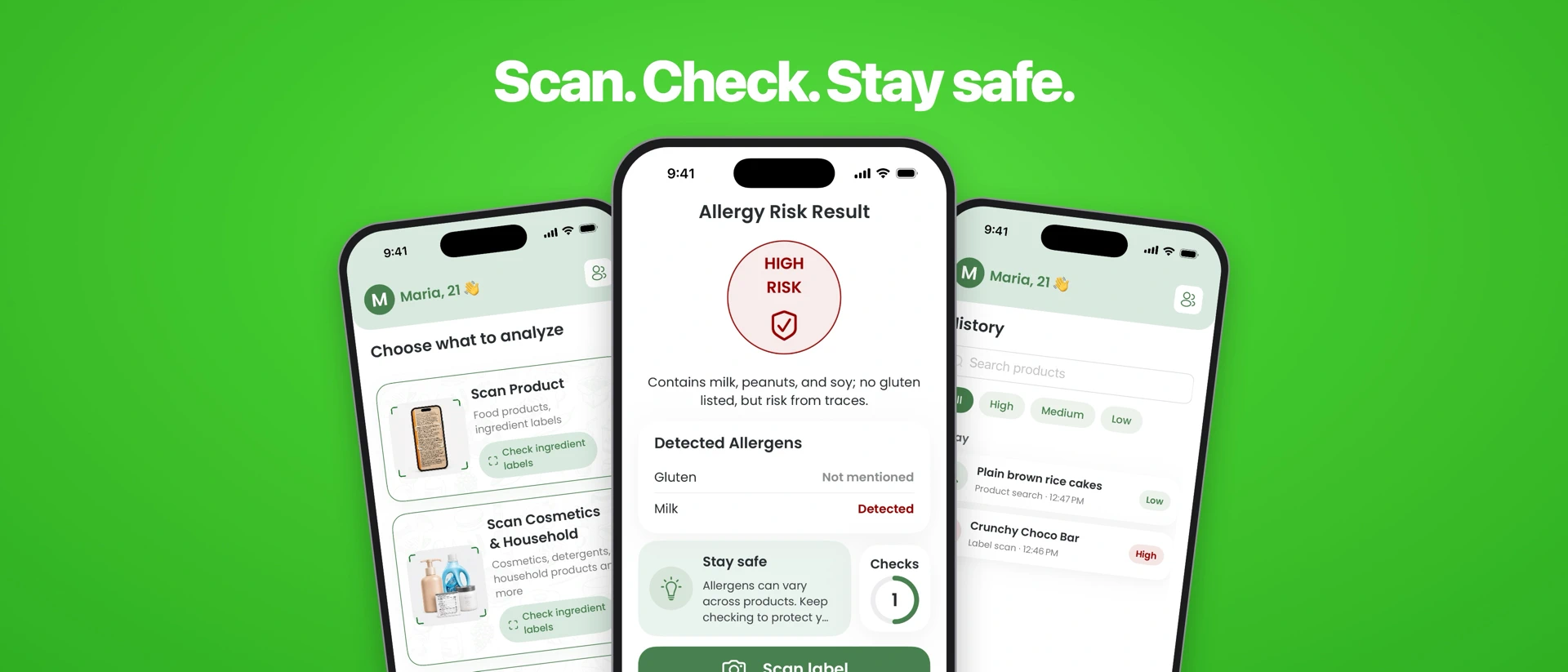 Allergy Scanner: Food Checker product page header
