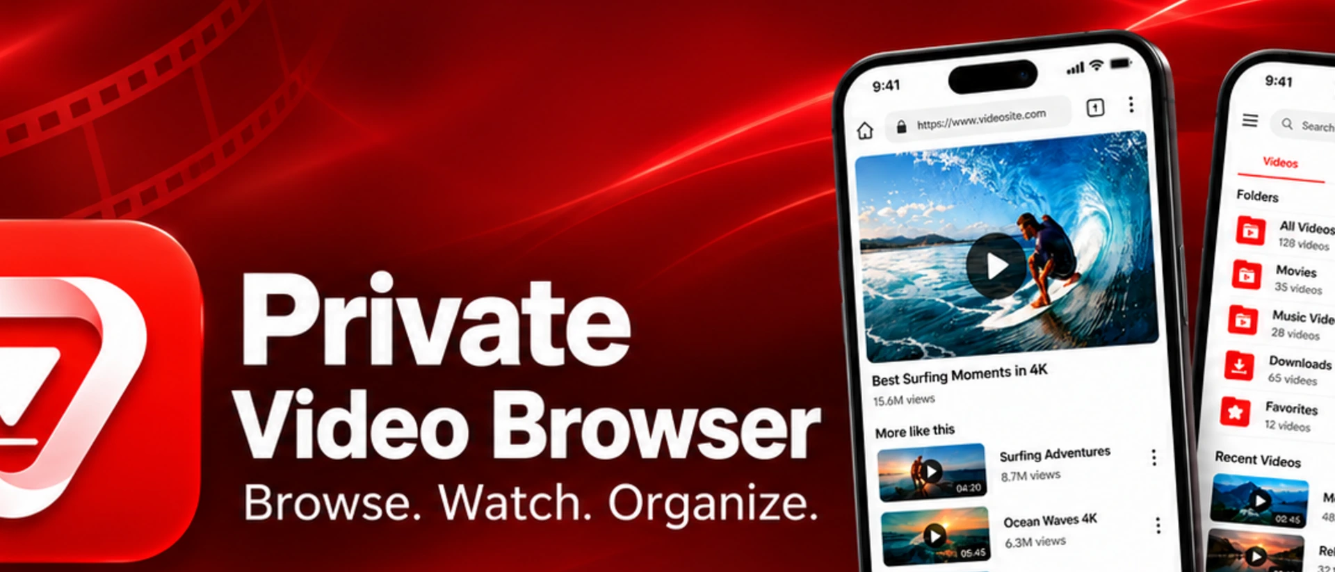 Private Video Browser product page header