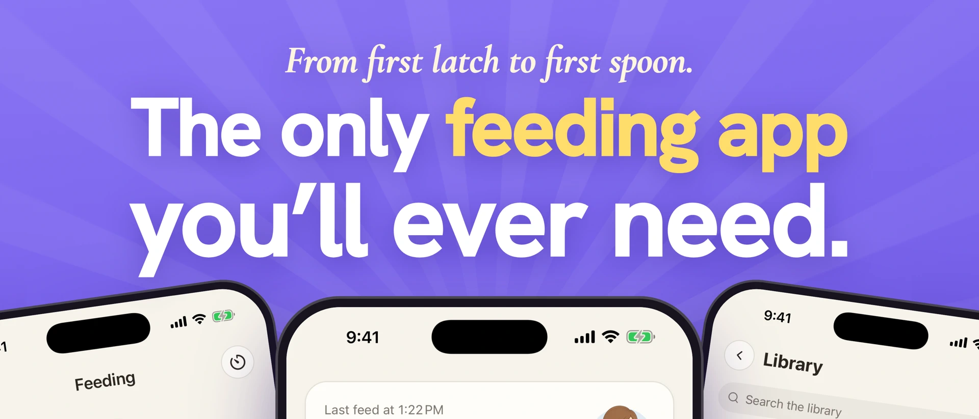 Baby Feeding Tracker: Feedeasy product page header