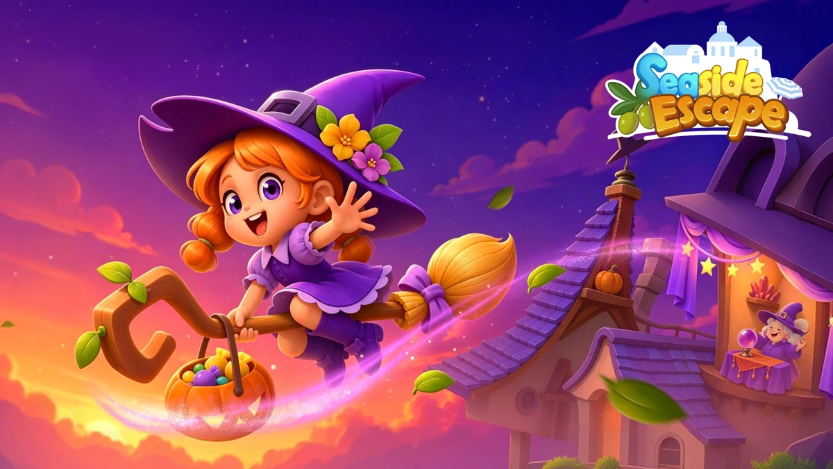 Seaside Escape®: Merge & Story search result, In-app event: Witchwood Hollow