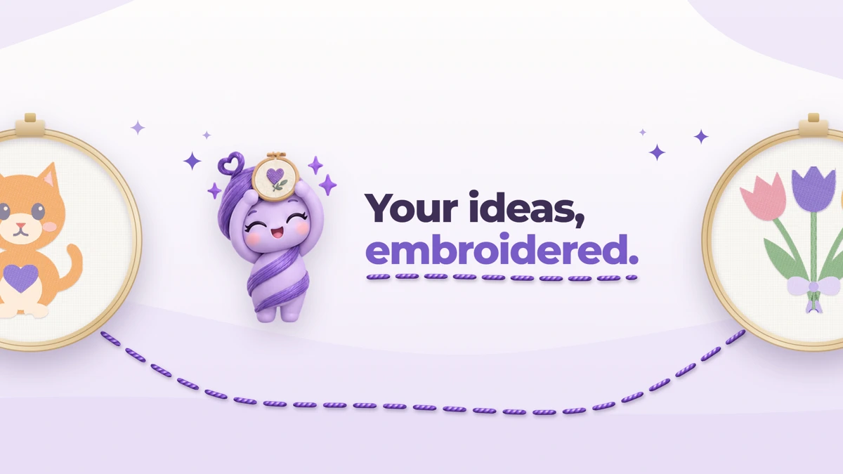 Hoopy: photo to embroidery App Store product page header