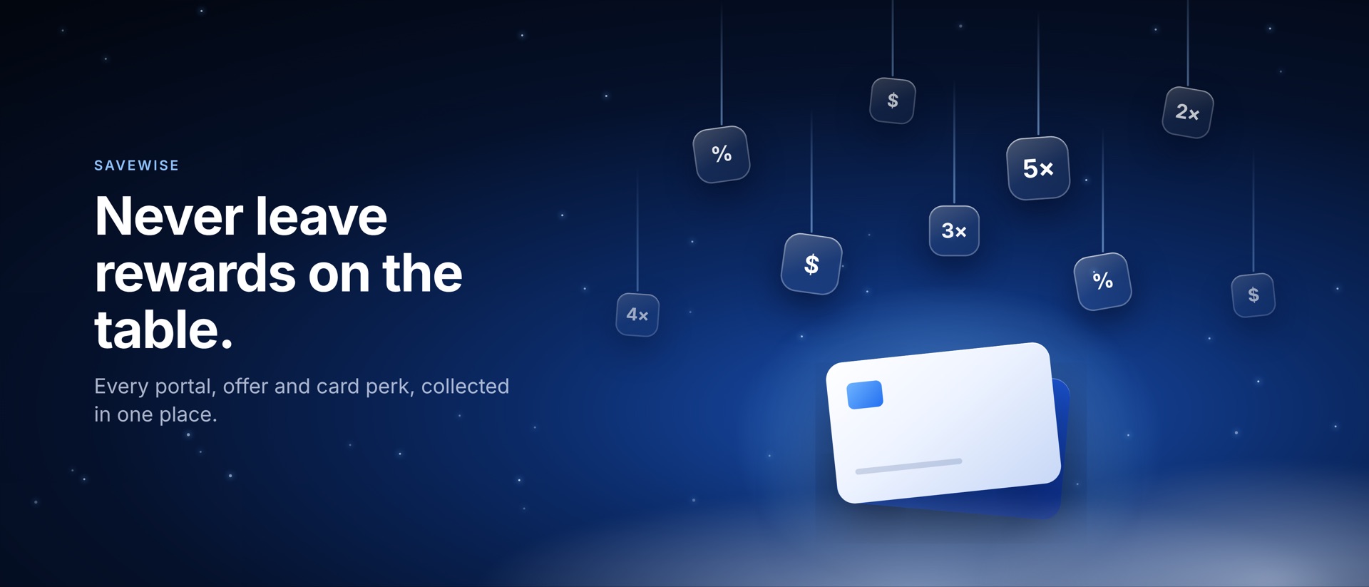 Savewise: Credit Card Rewards product page header