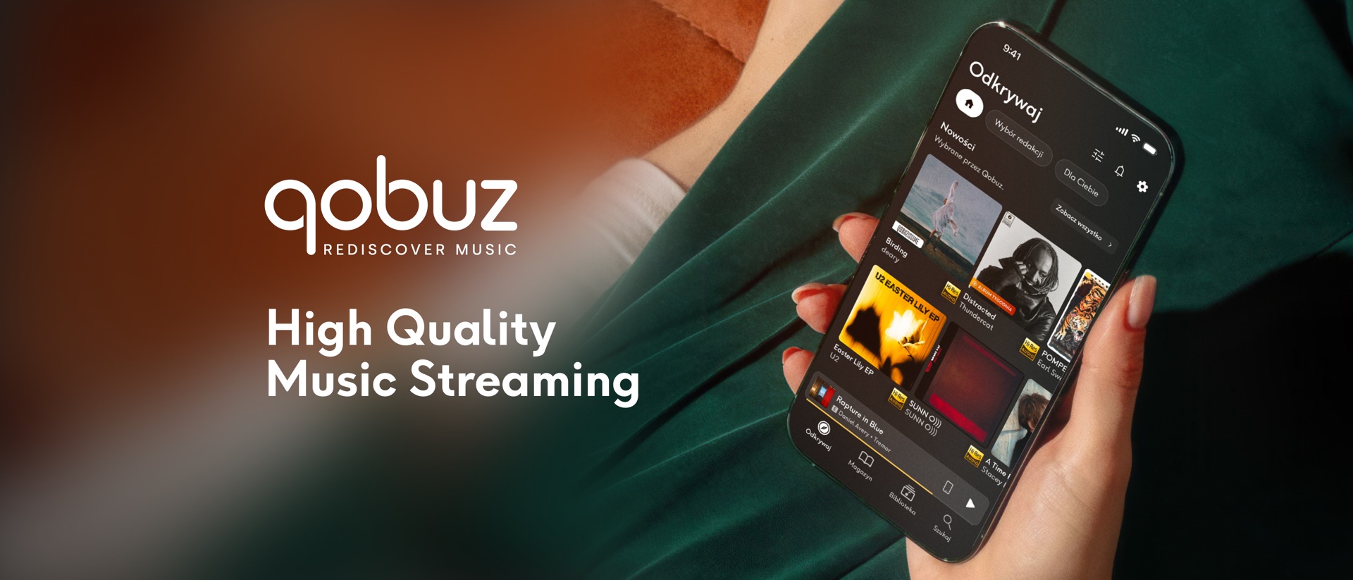 Qobuz: Music & Editorial product page header